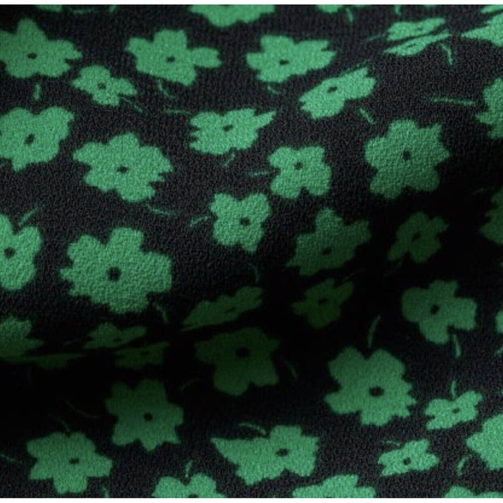 H&M Women Pants Casual leg cropped Green & Black Flo cord trousers - Picture 6 of 12